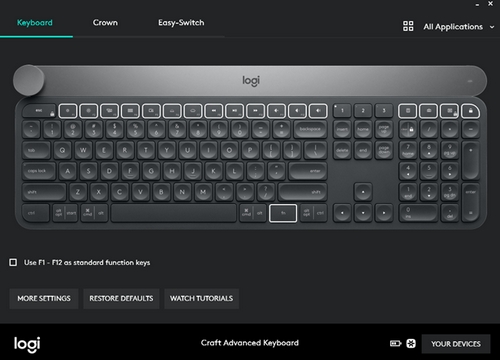 Customize and use the Craft keyboard F-keys โ Logitech Support + Download